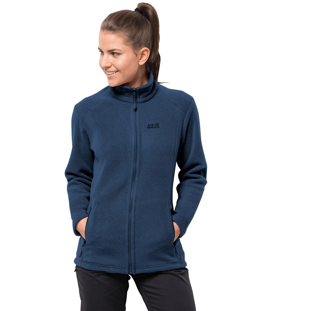 Jack Wolfskin MIDNIGHT MOON fleece ζακετεσ γυναικεια βαθυ μπλε σκουρο | GR1700475